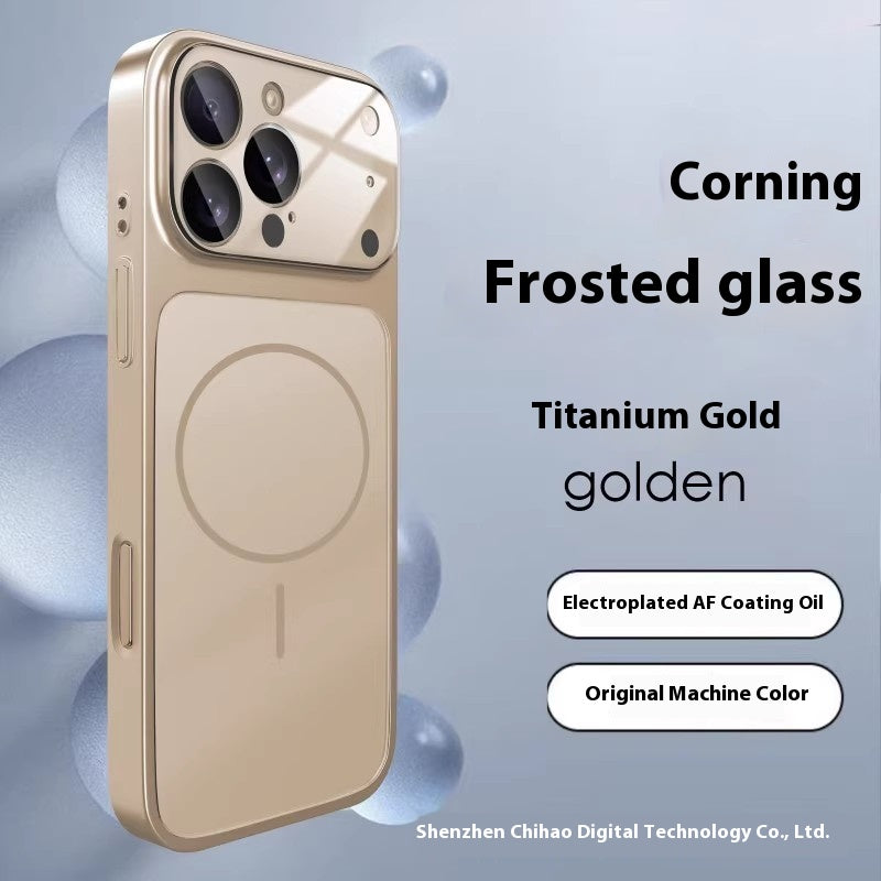 Instantly Transform iPhone 17 Pro Max Compatible with Apple 16 Matte Glass Magnetic Phone Case 15 Full Coverage Shockproof PC Cover