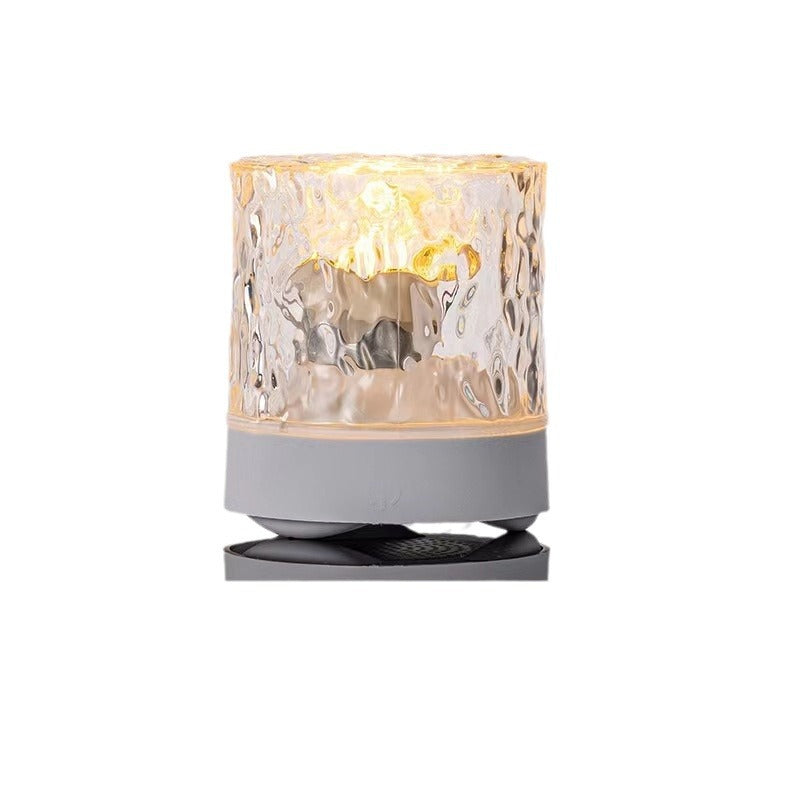 Night Light Table Lamp Night Light Rotating Water Ripple Atmosphere Light Water Pattern Lamp Bedroom Bedside Flame Romantic Lamp