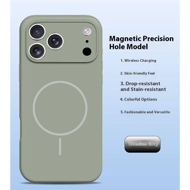 Lens Full Coverage iPhone 17 Strong Magnetic Liquid Silicone Phone Case Apple 17 Pro Air Protective Cover Skin Feel M