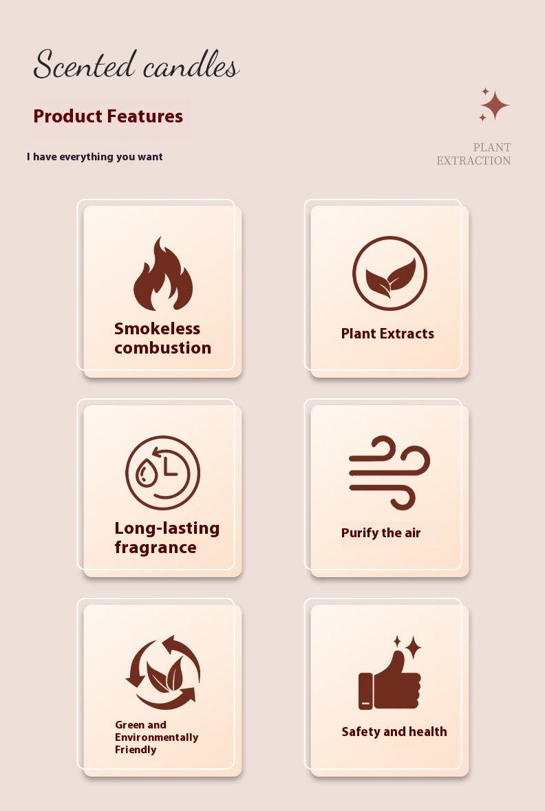 Zhongheng Rose Dried Flower Aromatherapy Candle for Home Bedroom Plant Essential Oil Niche Fragrance Long-lasting Scent Romantic Atmosphere