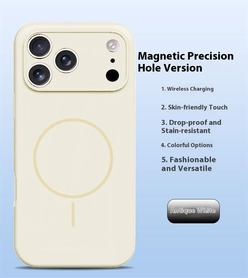 Lens Full Coverage iPhone 17 Strong Magnetic Liquid Silicone Phone Case Apple 17 Pro Air Protective Cover Skin Feel M