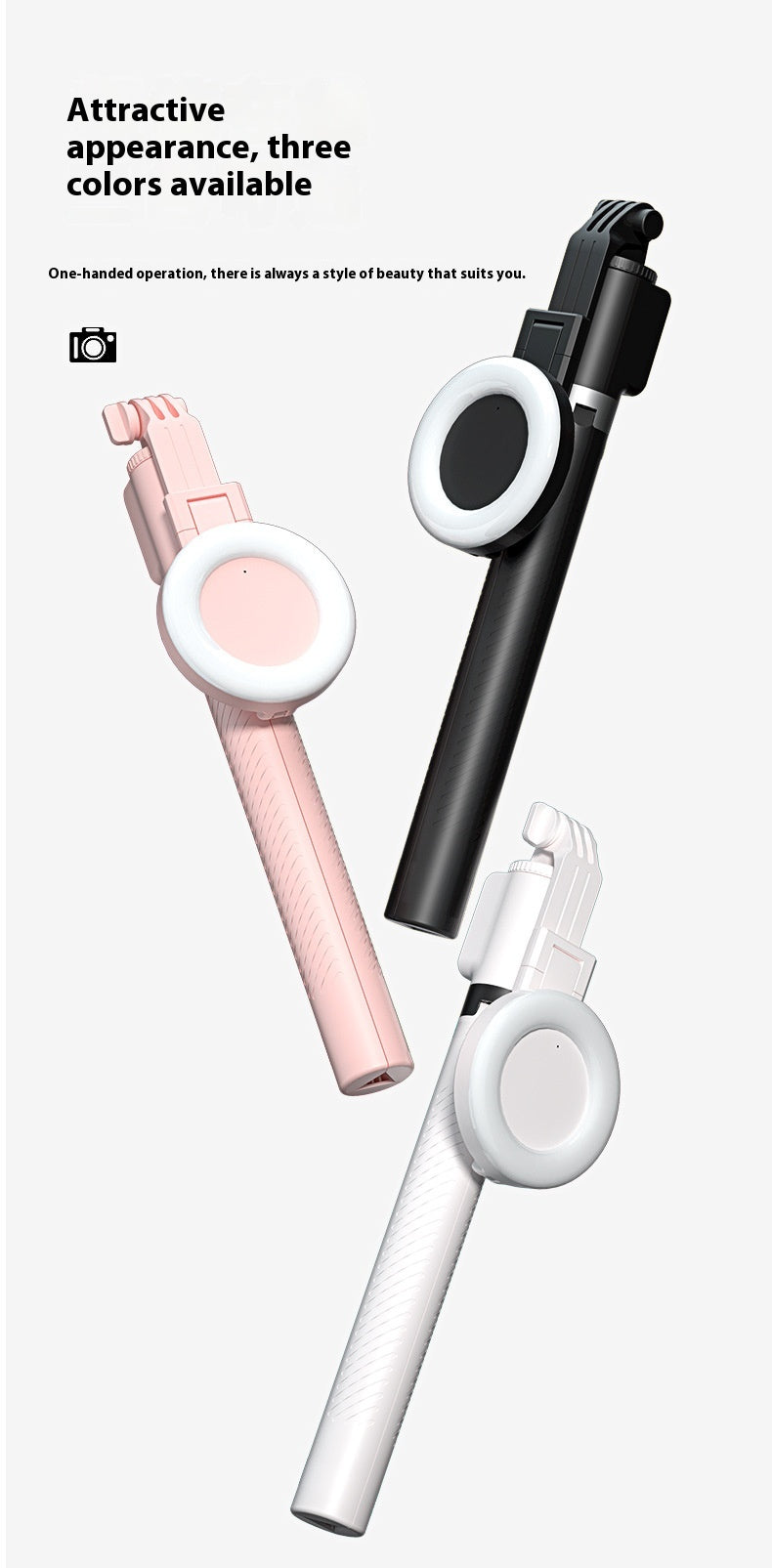 1.7m Phone Stand Selfie Stick Remote Control Video Recording Tripod Integrated Portable Stand Charging