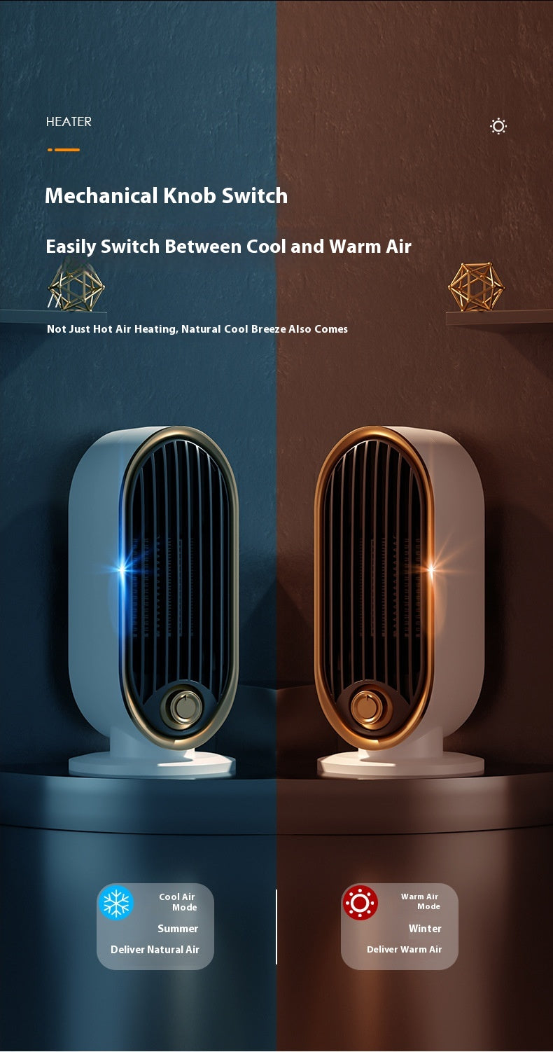 New Model Warm Air Blower Household Desktop Office Small Electric Heater Vertical Ceramic PTC Heating Warmer