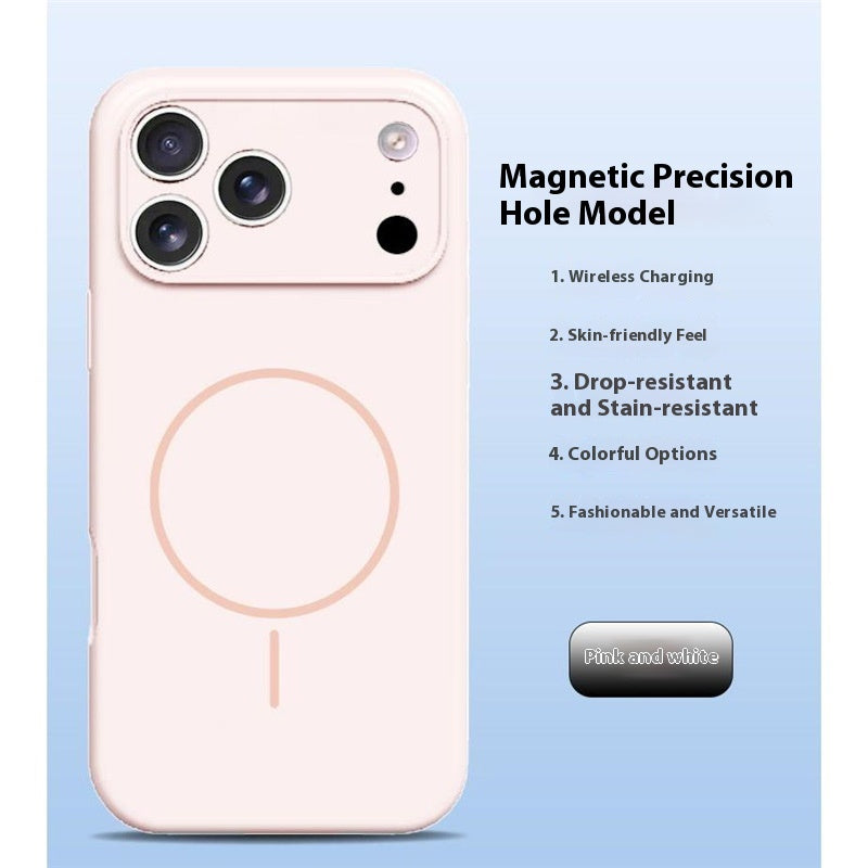 Lens Full Coverage iPhone 17 Strong Magnetic Liquid Silicone Phone Case Apple 17 Pro Air Protective Cover Skin Feel M