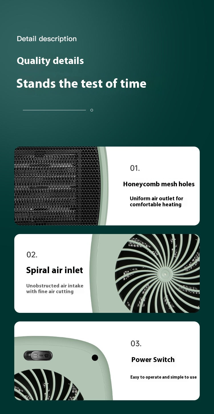 Desktop Small Heater Home Office Dormitory Mini Portable PTC Heating Warm Air Blower Electric Heater