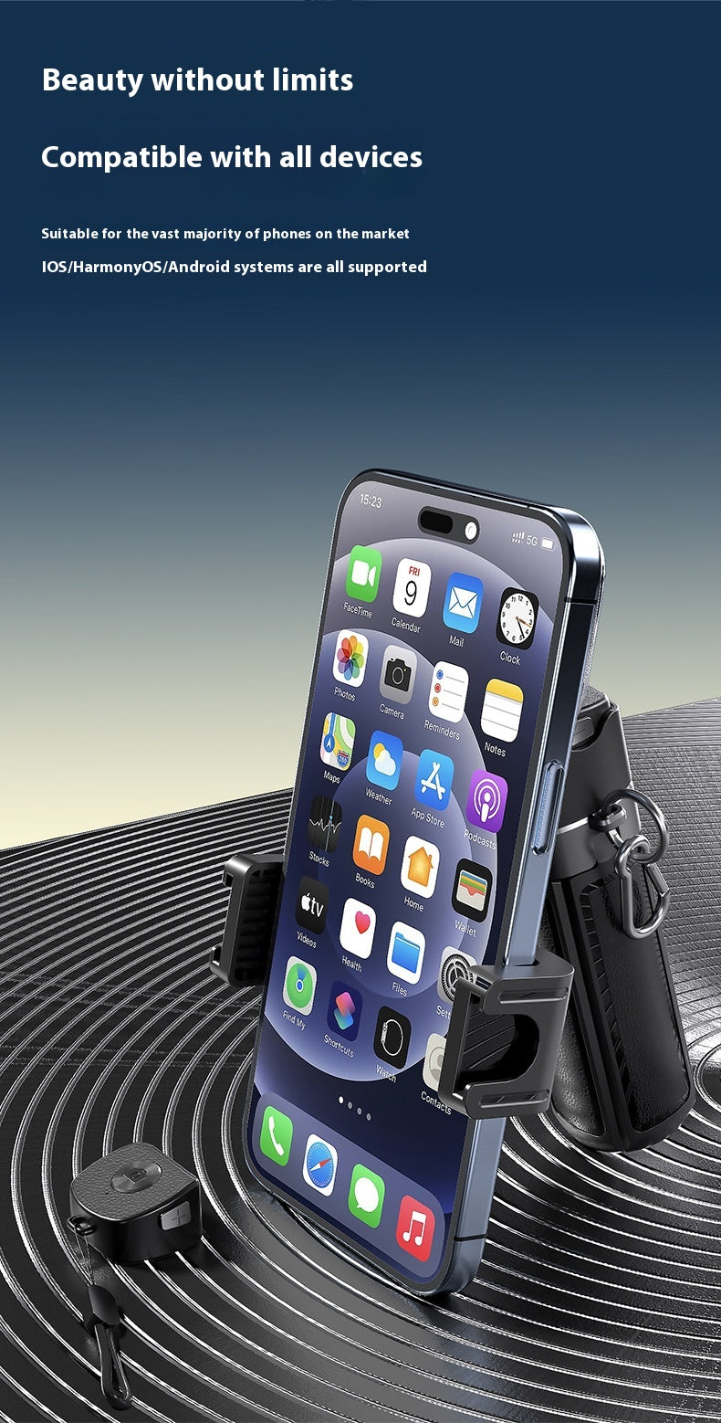 Zoom New Mini Selfie Stick Travel Photography Multi-Functional Stand Live Streaming Stand Phone Selfie Stick with Fill Light