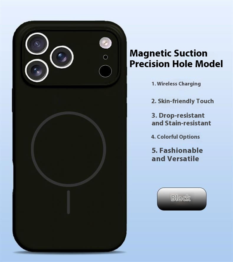 Lens Full Coverage iPhone 17 Strong Magnetic Liquid Silicone Phone Case Apple 17 Pro Air Protective Cover Skin Feel M