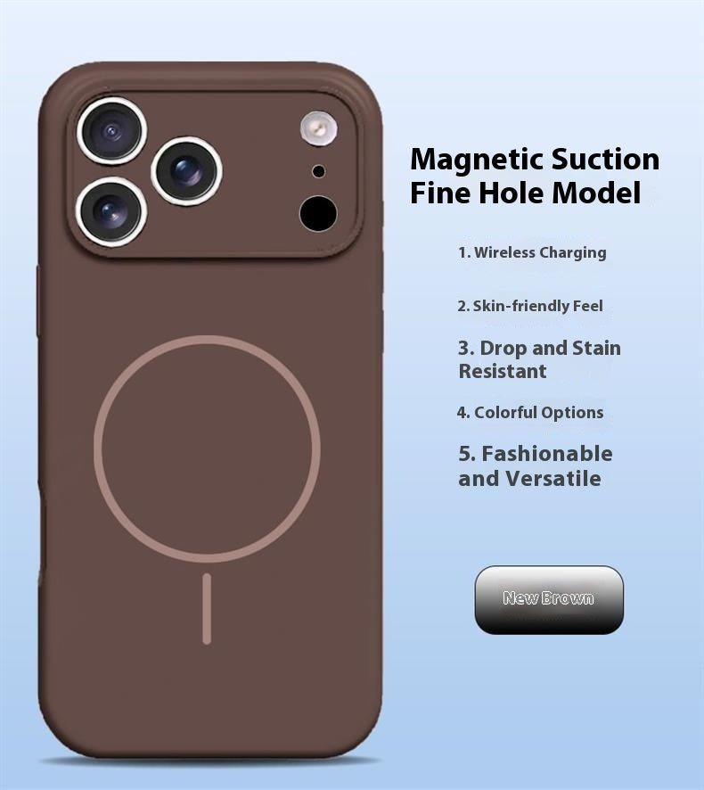 Lens Full Coverage iPhone 17 Strong Magnetic Liquid Silicone Phone Case Apple 17 Pro Air Protective Cover Skin Feel M