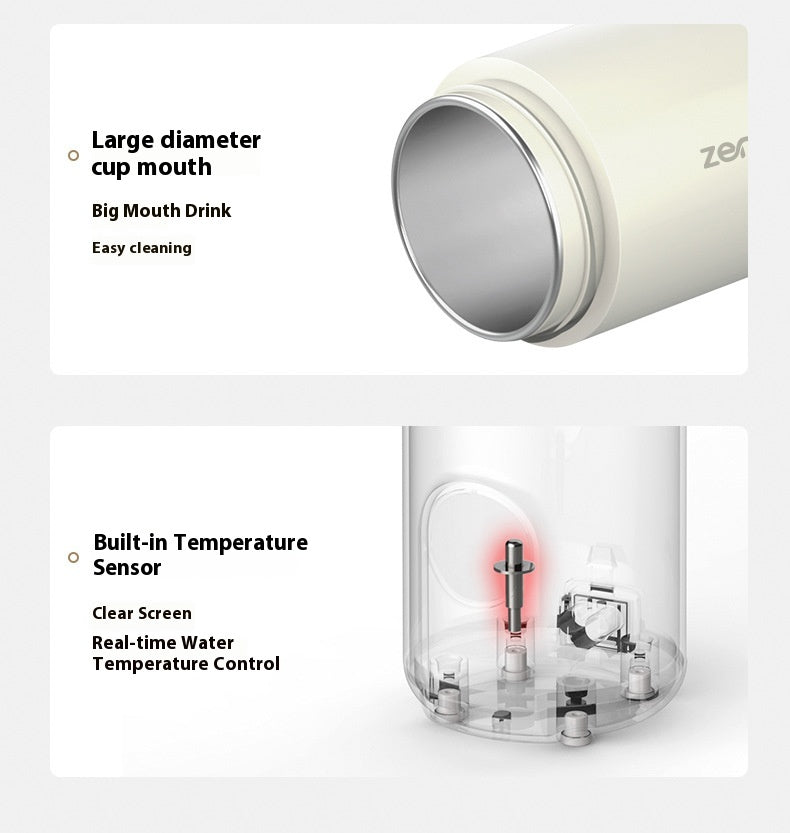 Zemkon Portable Electric Kettle All-in-One Fully Automatic Travel Electric Heating Cup Small Electric Kettle Heating Cup