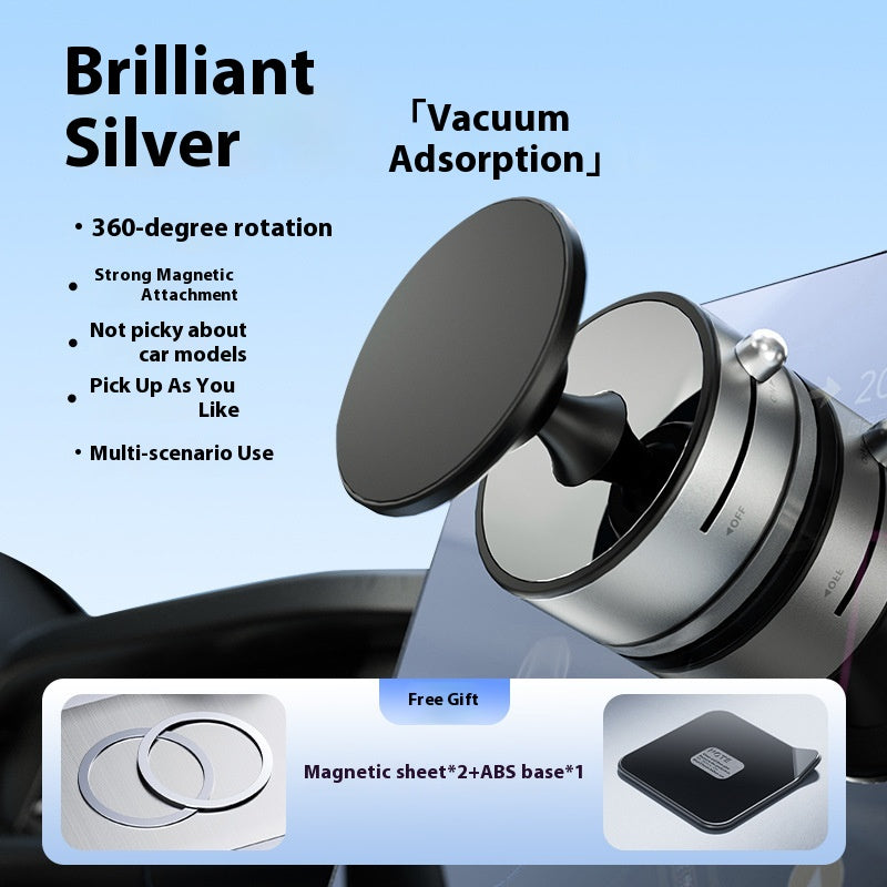 Vacuum Magnetic Mobile Phone Sucker Bracket Dual Use in Car and Home Foldable Storage Lazy Holder Mobile Phone Bracket Desktop