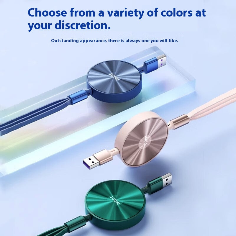 1-to-3 Fast Charging Cable 00W Three-in-One Data Cable