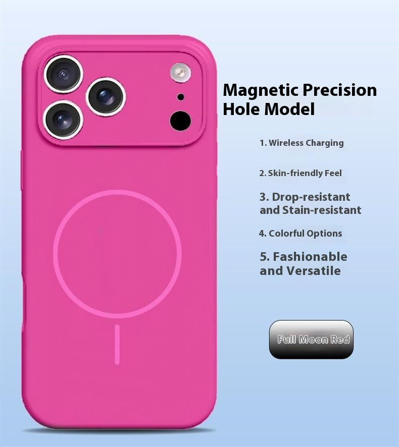 Lens Full Coverage iPhone 17 Strong Magnetic Liquid Silicone Phone Case Apple 17 Pro Air Protective Cover Skin Feel M
