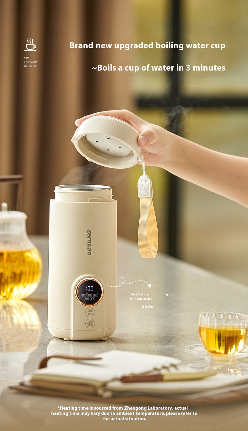 Zemkon Portable Electric Kettle All-in-One Fully Automatic Travel Electric Heating Cup Small Electric Kettle Heating Cup