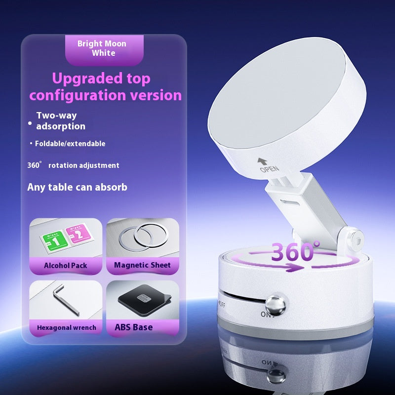 Vacuum Magnetic Mobile Phone Sucker Bracket Dual Use in Car and Home Foldable Storage Lazy Holder Mobile Phone Bracket Desktop