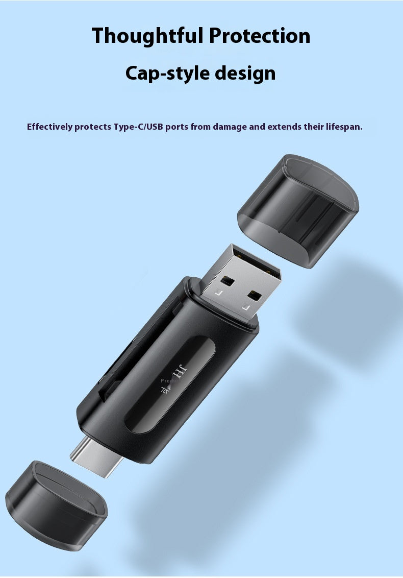 Computer USB Android Phone Dual-use Type-C Multi-function Two-in-one OTG Card Reader Mini TF Camera SD Card