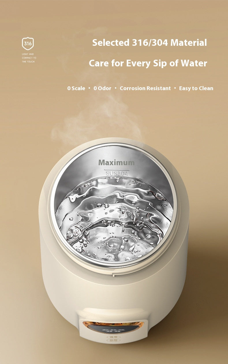 Zemkon Portable Electric Kettle All-in-One Fully Automatic Travel Electric Heating Cup Small Electric Kettle Heating Cup