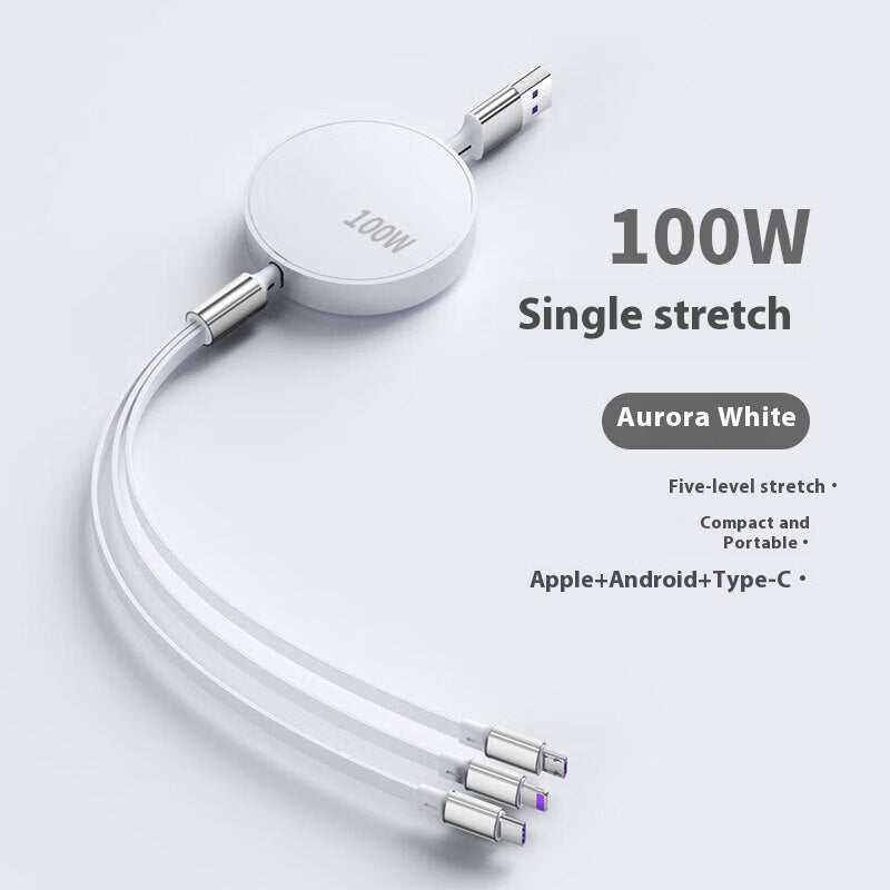 1-to-3 Fast Charging Cable 00W Three-in-One Data Cable