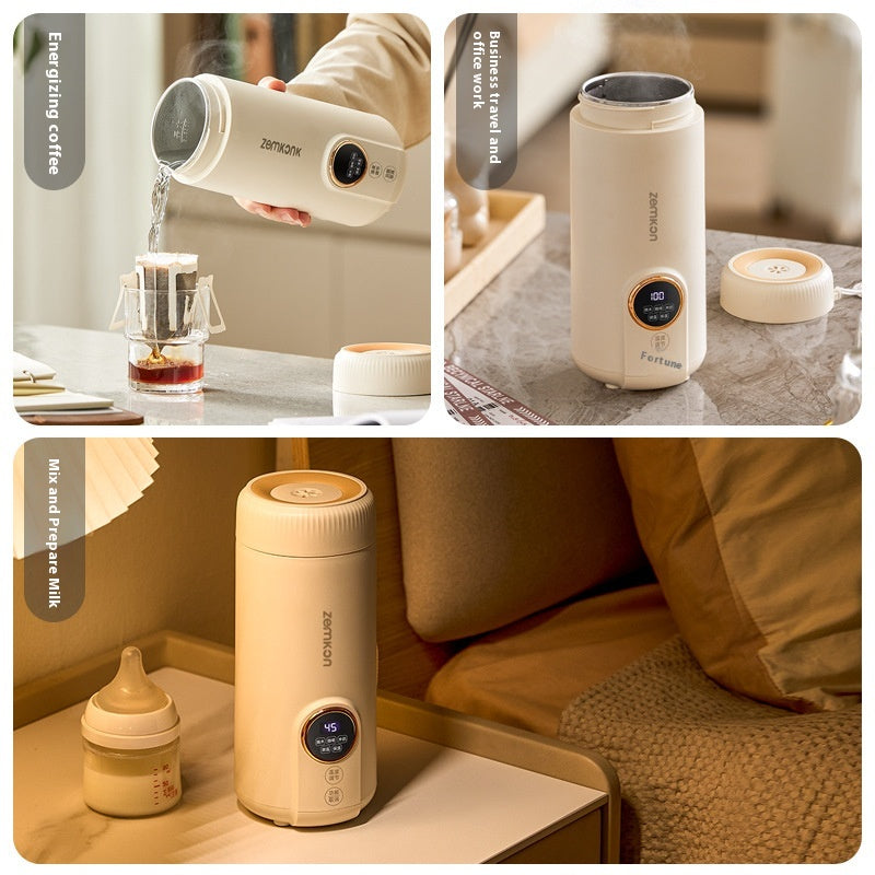 Zemkon Portable Electric Kettle All-in-One Fully Automatic Travel Electric Heating Cup Small Electric Kettle Heating Cup