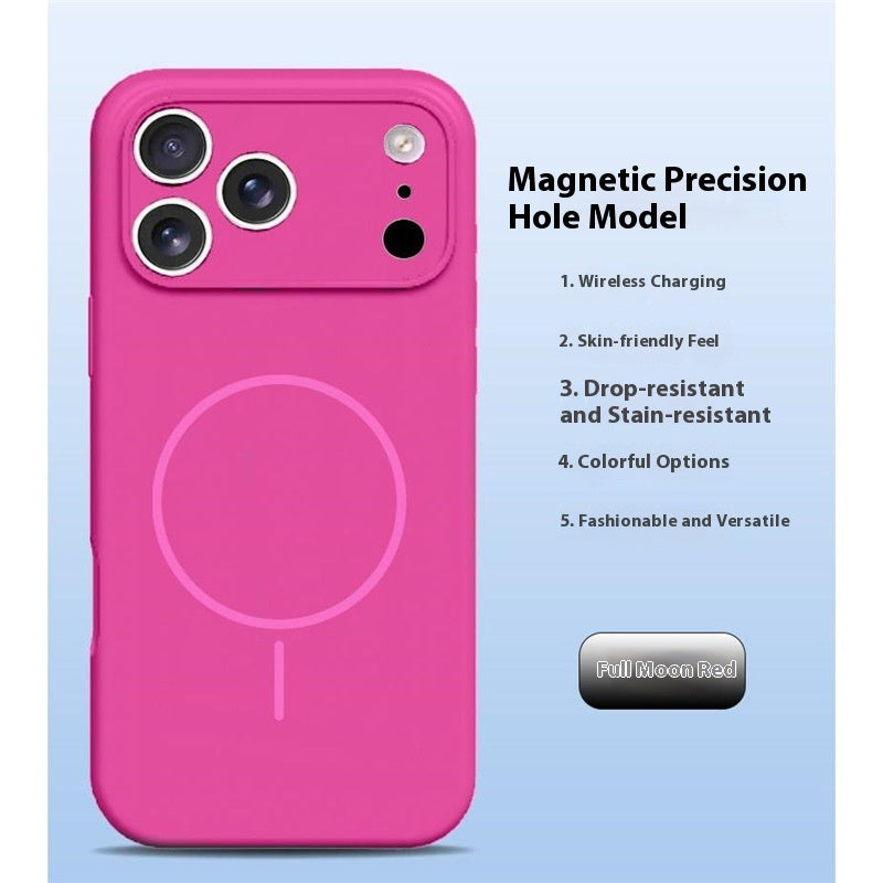 Lens Full Coverage iPhone 17 Strong Magnetic Liquid Silicone Phone Case Apple 17 Pro Air Protective Cover Skin Feel M