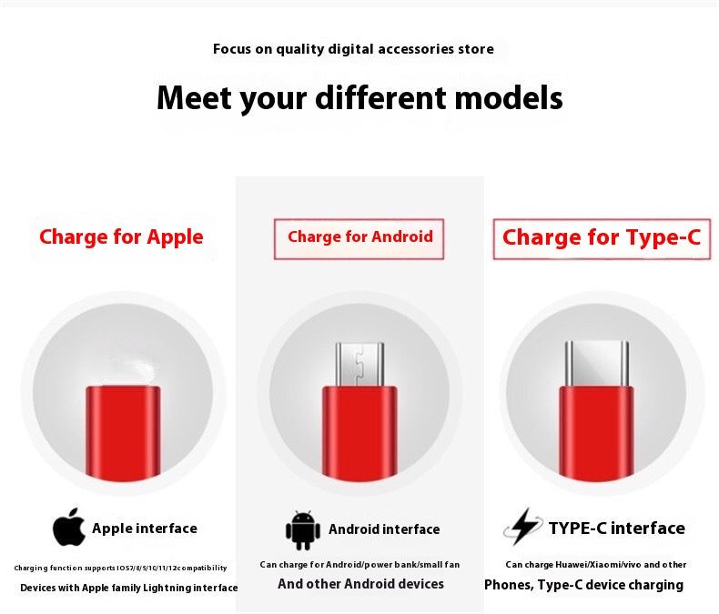 Retractable 3-in-1 Phone Data Cable Compatible with Apple Android TYPE-C Three-in-One Gift Charging Cable Fast Charging Cable