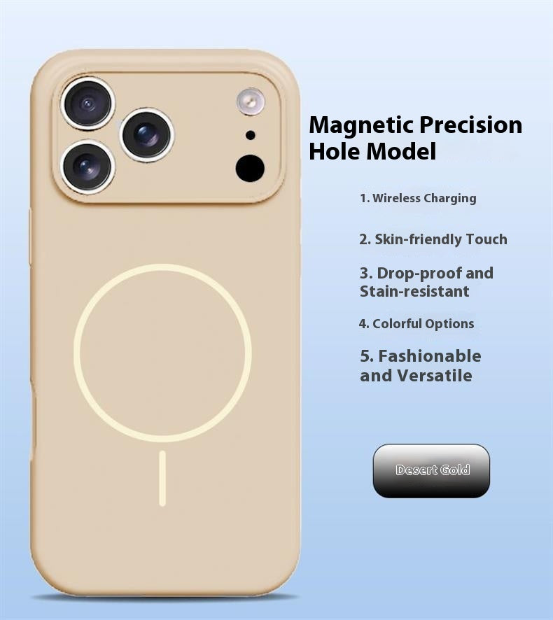 Lens Full Coverage iPhone 17 Strong Magnetic Liquid Silicone Phone Case Apple 17 Pro Air Protective Cover Skin Feel M