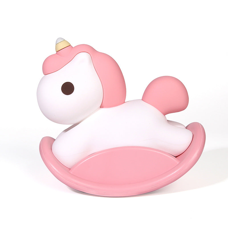 Unicorn Wooden Horse Lamp USB Three-level brightness adjustment