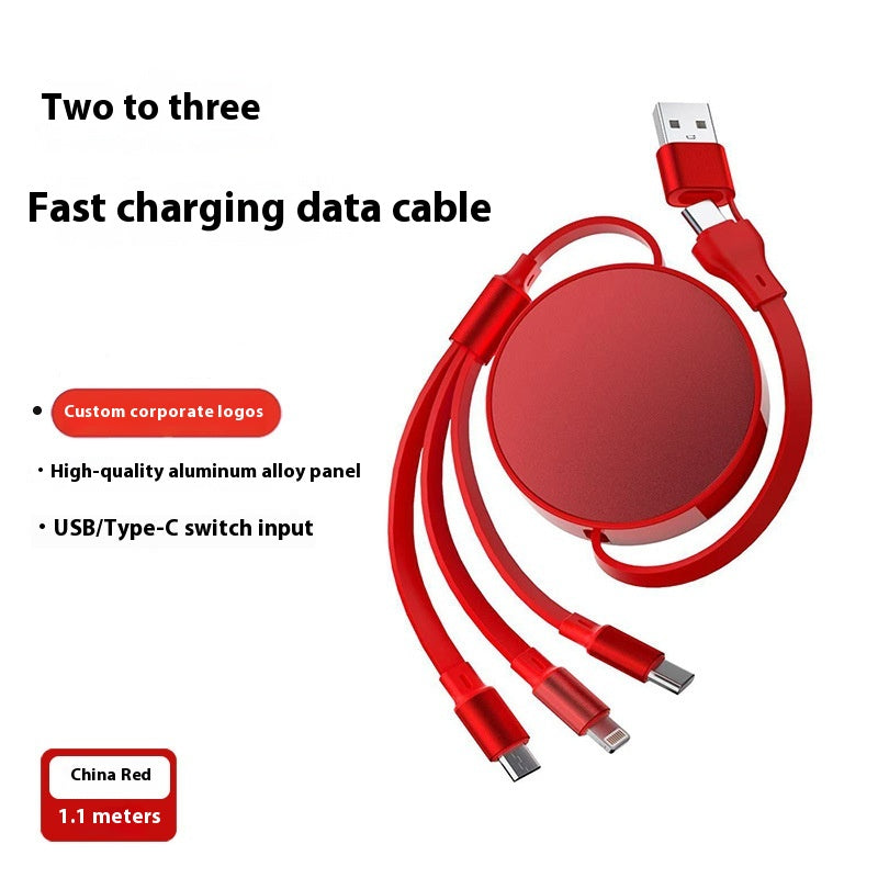 1-to-3 Fast Charging Cable 00W Three-in-One Data Cable