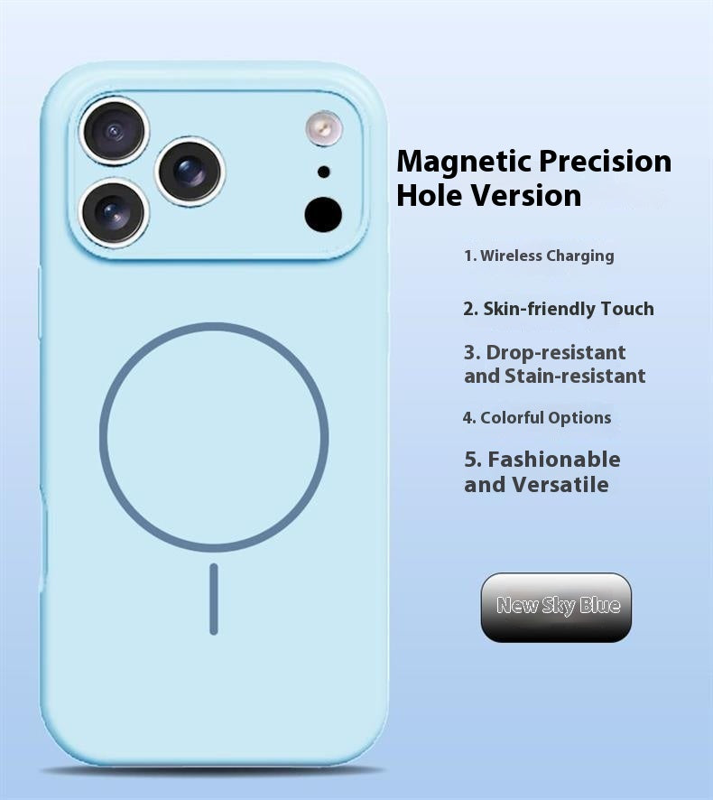Lens Full Coverage iPhone 17 Strong Magnetic Liquid Silicone Phone Case Apple 17 Pro Air Protective Cover Skin Feel M