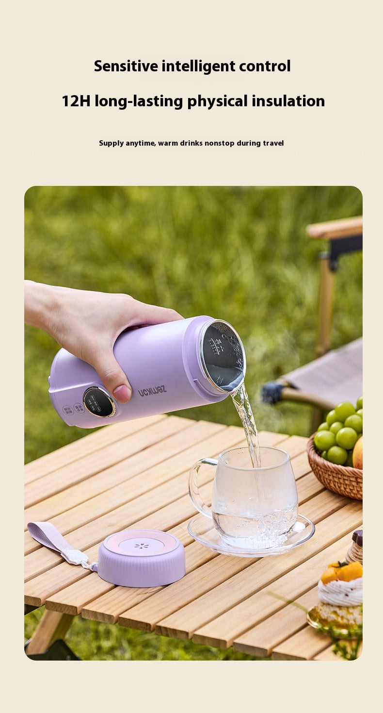 Zemkon Portable Electric Kettle All-in-One Fully Automatic Travel Electric Heating Cup Small Electric Kettle Heating Cup