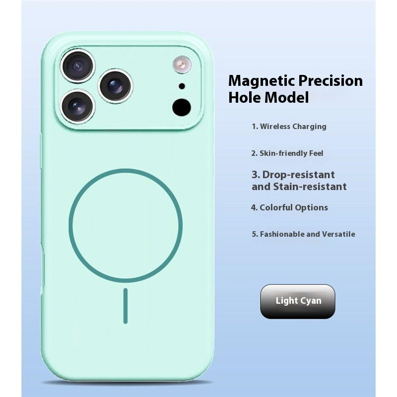 Lens Full Coverage iPhone 17 Strong Magnetic Liquid Silicone Phone Case Apple 17 Pro Air Protective Cover Skin Feel M