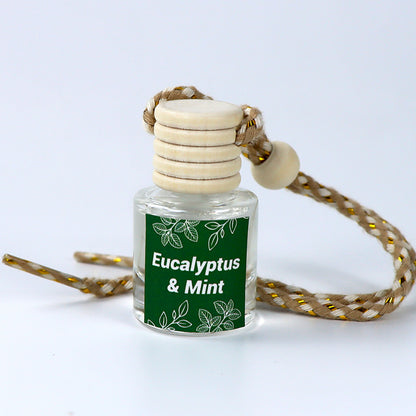 Cross-Border Hot Car Air Freshener Multiple Scents Available Glass Bottle Pendant Aromatherapy Essential Oil Car Interior Decoration Wholesale