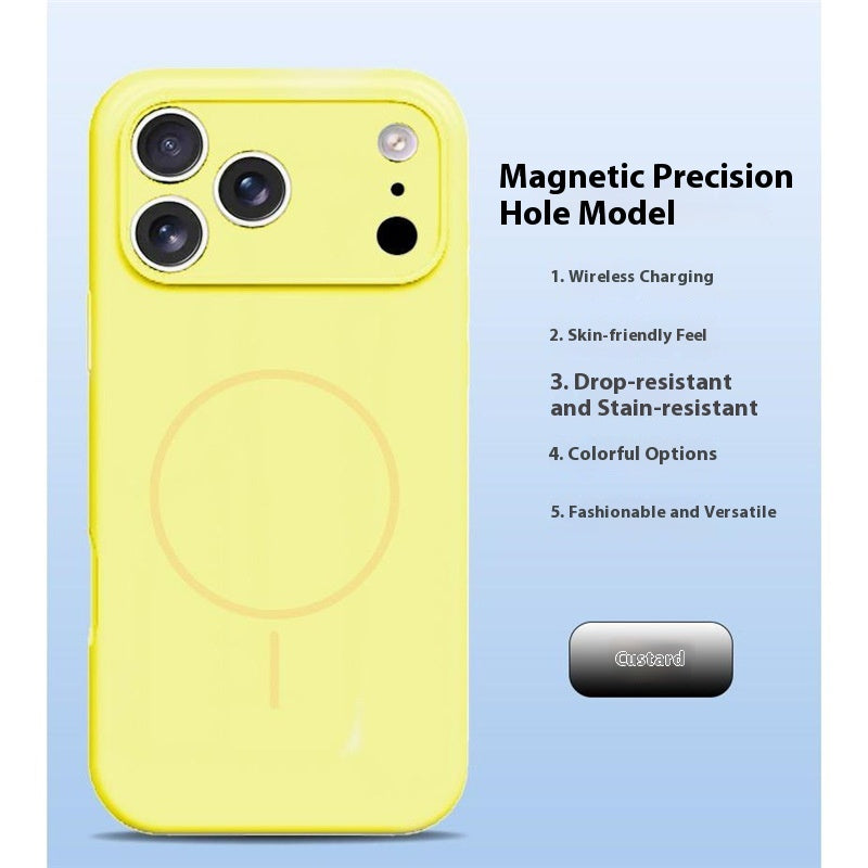 Lens Full Coverage iPhone 17 Strong Magnetic Liquid Silicone Phone Case Apple 17 Pro Air Protective Cover Skin Feel M