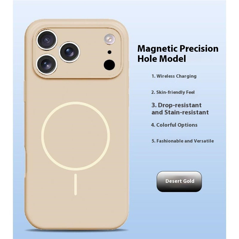 Lens Full Coverage iPhone 17 Strong Magnetic Liquid Silicone Phone Case Apple 17 Pro Air Protective Cover Skin Feel M