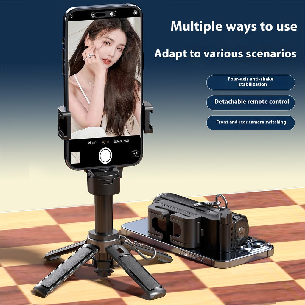 Zoom New Mini Selfie Stick Travel Photography Multi-Functional Stand Live Streaming Stand Phone Selfie Stick with Fill Light