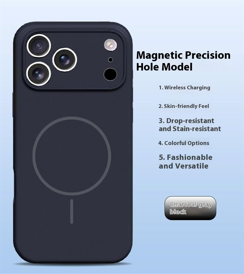 Lens Full Coverage iPhone 17 Strong Magnetic Liquid Silicone Phone Case Apple 17 Pro Air Protective Cover Skin Feel M