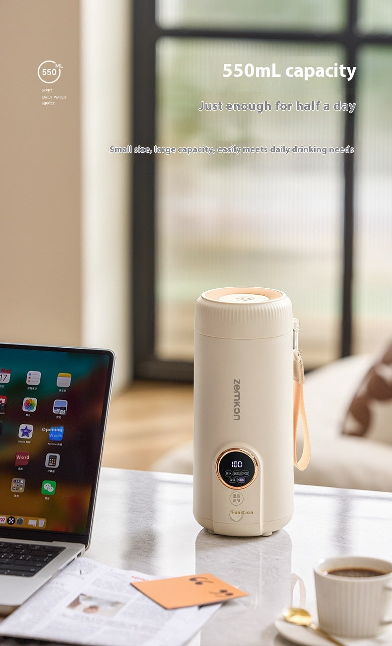 Zemkon Portable Electric Kettle All-in-One Fully Automatic Travel Electric Heating Cup Small Electric Kettle Heating Cup