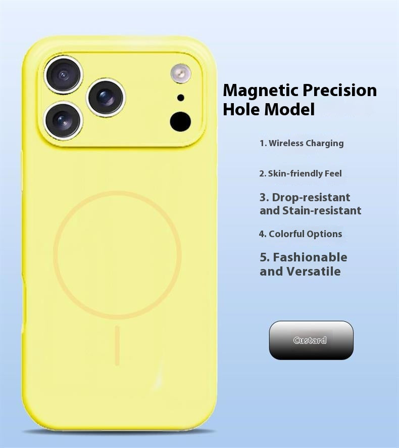 Lens Full Coverage iPhone 17 Strong Magnetic Liquid Silicone Phone Case Apple 17 Pro Air Protective Cover Skin Feel M