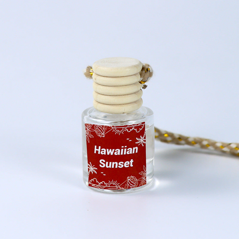 Cross-Border Hot Car Air Freshener Multiple Scents Available Glass Bottle Pendant Aromatherapy Essential Oil Car Interior Decoration Wholesale
