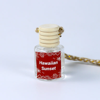 Cross-Border Hot Car Air Freshener Multiple Scents Available Glass Bottle Pendant Aromatherapy Essential Oil Car Interior Decoration Wholesale