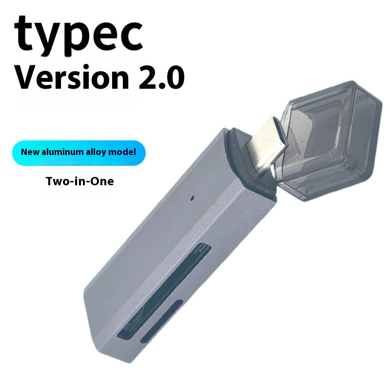 Multifunctional 2-in-1 High-Speed USB 3.0 Card Reader Supports TF + SD for Computer, Tablet, Camera, Laptop, and Car Use