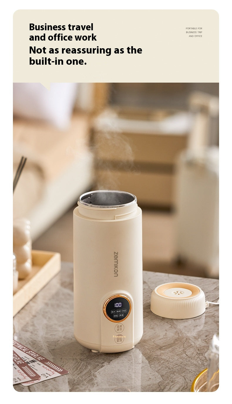 Zemkon Portable Electric Kettle All-in-One Fully Automatic Travel Electric Heating Cup Small Electric Kettle Heating Cup