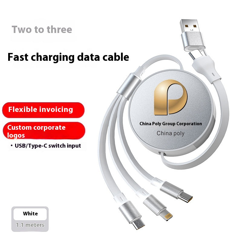 1-to-3 Fast Charging Cable 00W Three-in-One Data Cable