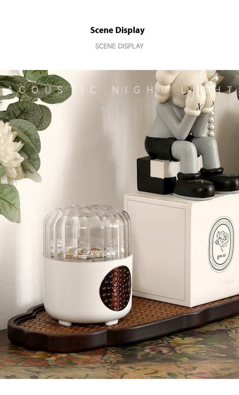 Bluetooth Speaker Water Ripple Music Rhythm Projection Lamp Bedroom Bedside Romantic Mood Dynamic Rotating Atmosphere Night Light