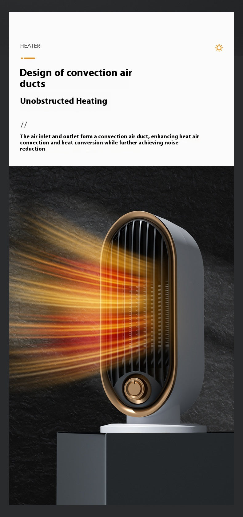 New Model Warm Air Blower Household Desktop Office Small Electric Heater Vertical Ceramic PTC Heating Warmer