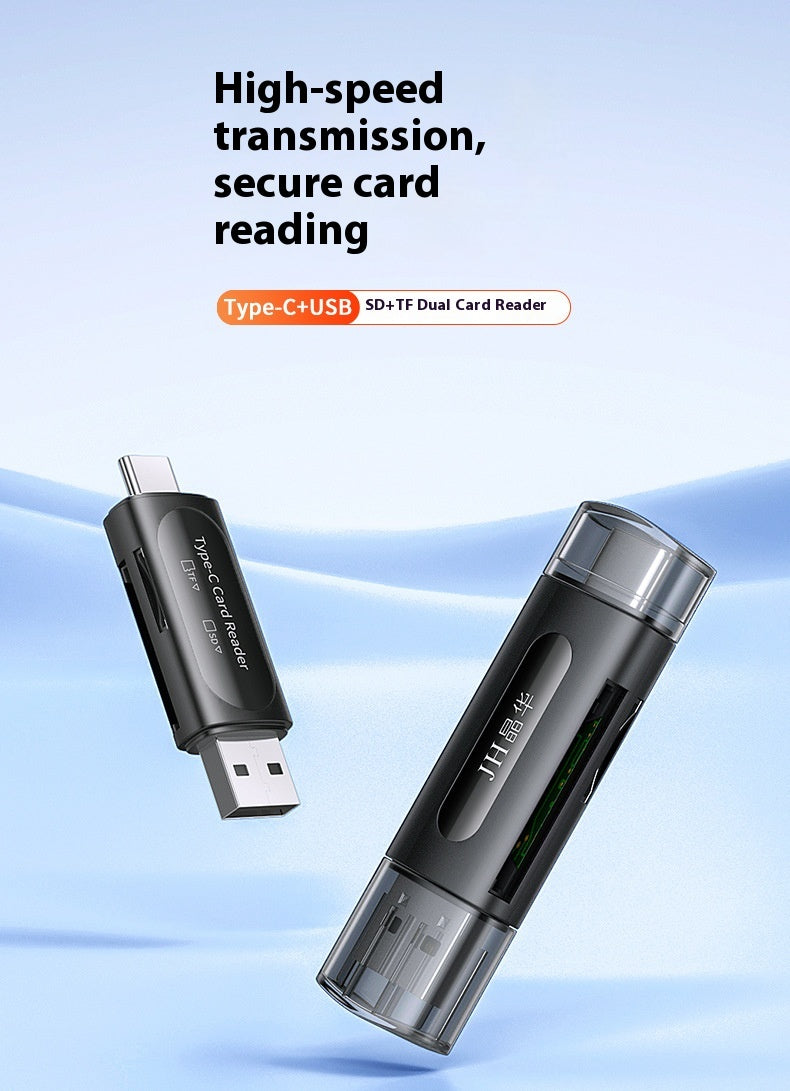 Computer USB Android Phone Dual-use Type-C Multi-function Two-in-one OTG Card Reader Mini TF Camera SD Card