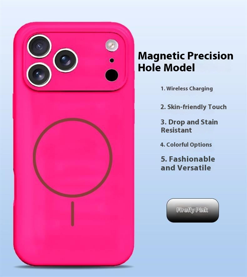 Lens Full Coverage iPhone 17 Strong Magnetic Liquid Silicone Phone Case Apple 17 Pro Air Protective Cover Skin Feel M