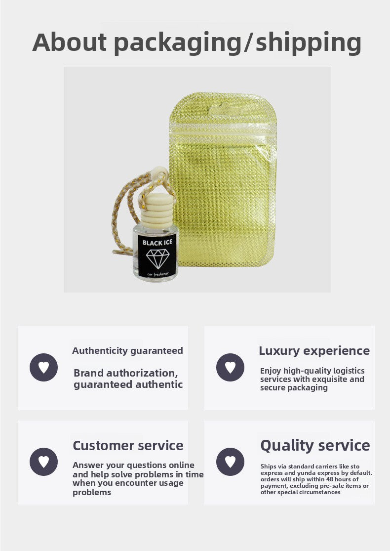 Cross-Border Hot Car Air Freshener Multiple Scents Available Glass Bottle Pendant Aromatherapy Essential Oil Car Interior Decoration Wholesale