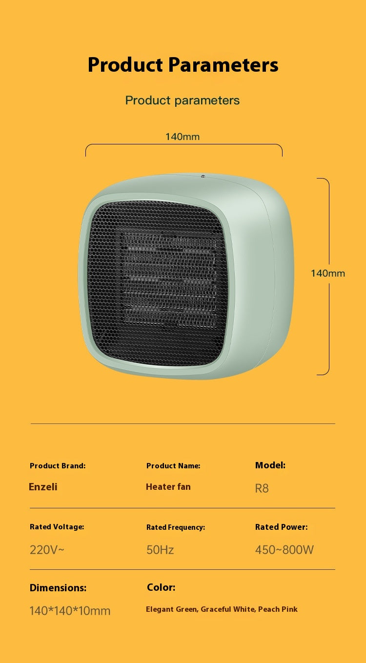 Desktop Small Heater Home Office Dormitory Mini Portable PTC Heating Warm Air Blower Electric Heater