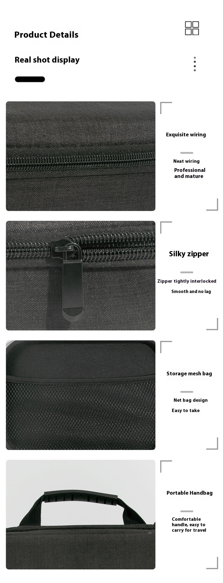 EVA Hard Shell Air Conditioner Frequency Tester Storage Bag Black Outdoor Multifunctional Digital Electronic Product Storage Protection Box