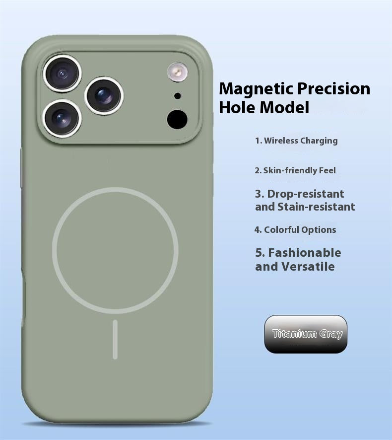 Lens Full Coverage iPhone 17 Strong Magnetic Liquid Silicone Phone Case Apple 17 Pro Air Protective Cover Skin Feel M